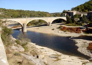 Balazuc bridge in the Ardèche